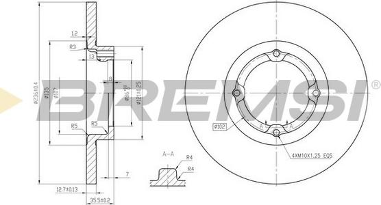 Bremsi CD7076S - Brake Disc autospares.lv