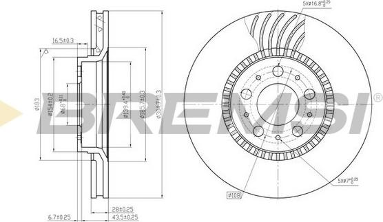 Bremsi CD7078V - Brake Disc autospares.lv