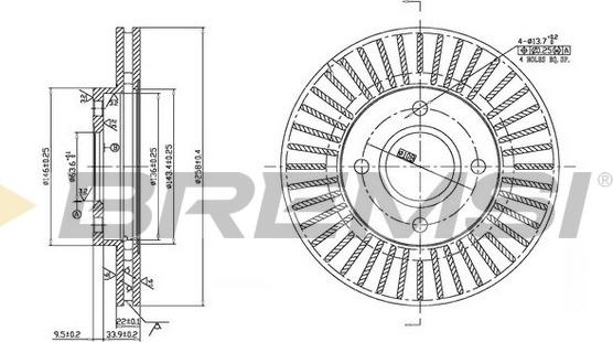 Bremsi CD7072V - Brake Disc autospares.lv