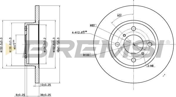 Bremsi CD7148S - Brake Disc autospares.lv