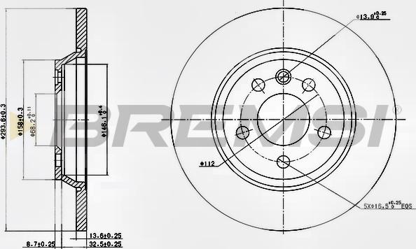 Bremsi CD7158S - Brake Disc autospares.lv