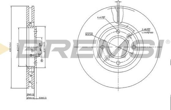 Bremsi CD7152V - Brake Disc autospares.lv