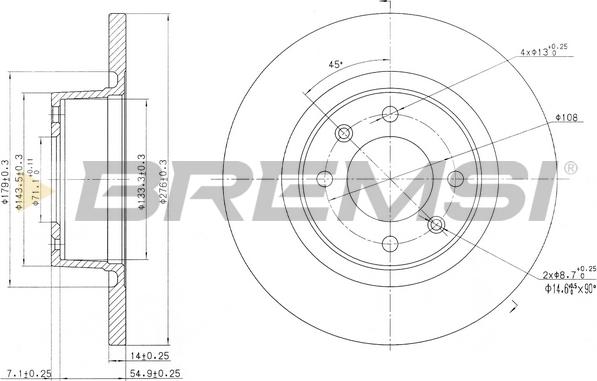 Bremsi CD7157S - Brake Disc autospares.lv