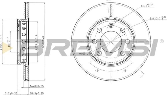 Bremsi CD7161V - Brake Disc autospares.lv