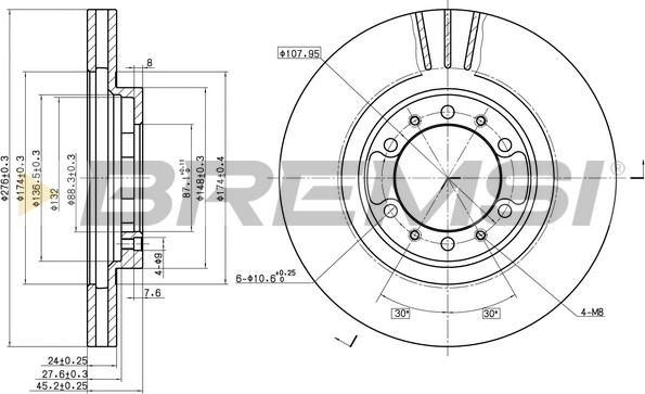 Bremsi CD7109V - Brake Disc autospares.lv