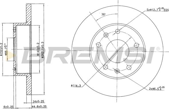 Bremsi CD7100S - Brake Disc autospares.lv