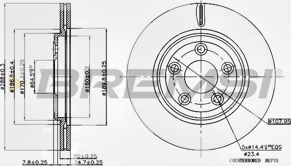 Bremsi CD7108V - Brake Disc autospares.lv