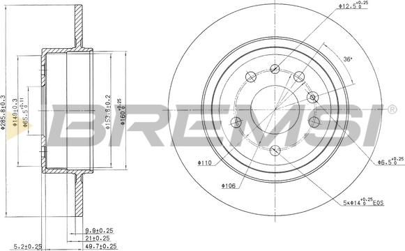 Bremsi CD7116S - Brake Disc autospares.lv