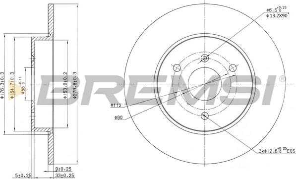 Bremsi CD7111S - Brake Disc autospares.lv