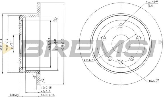 Bremsi CD7188S - Brake Disc autospares.lv