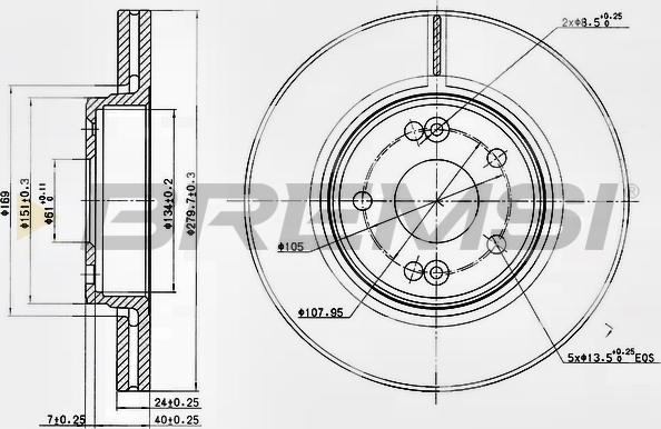 Bremsi CD7182V - Brake Disc autospares.lv