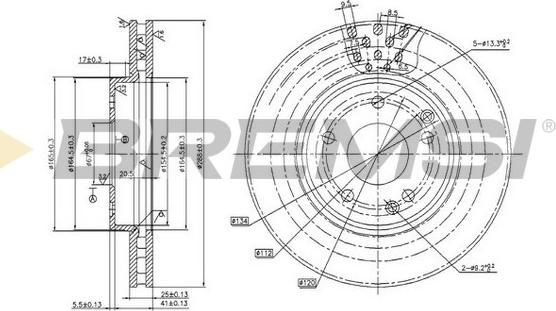 Bremsi CD7135V - Brake Disc autospares.lv