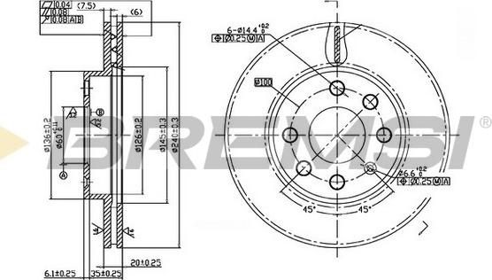 Bremsi CD7130V - Brake Disc autospares.lv