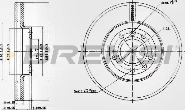 Bremsi CD7132V - Brake Disc autospares.lv