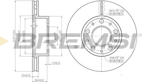 Bremsi CD7170V - Brake Disc autospares.lv