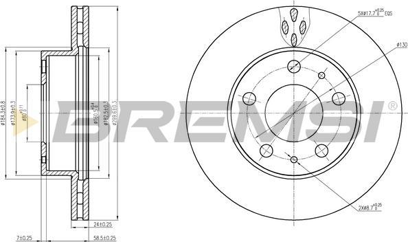 Bremsi CD7171V - Brake Disc autospares.lv