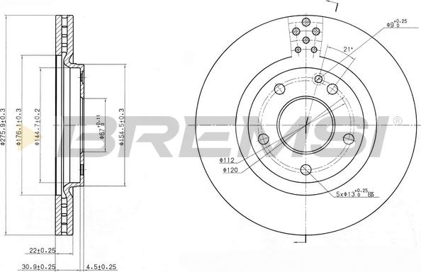 Bremsi CD7173V - Brake Disc autospares.lv