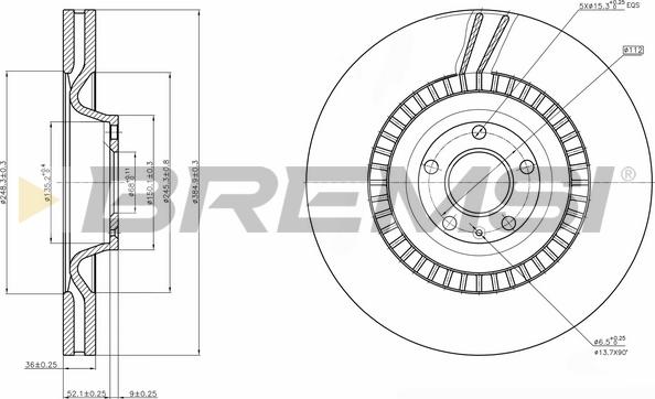 Bremsi CD7899V - Brake Disc autospares.lv