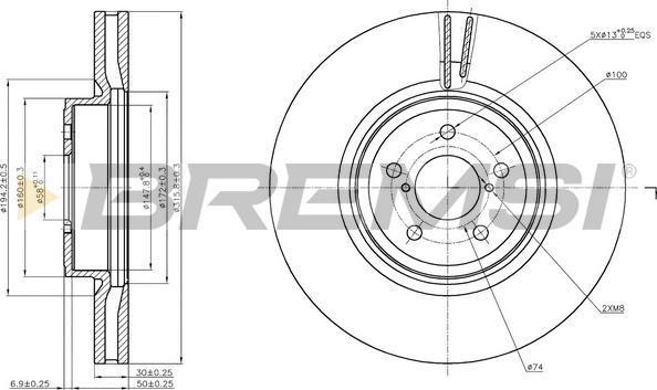 Bremsi CD7841V - Brake Disc autospares.lv