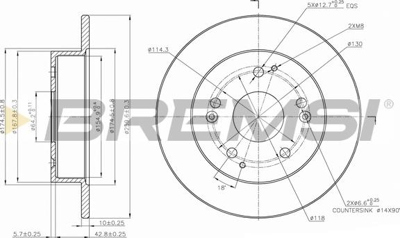 Bremsi CD7861S - Brake Disc autospares.lv