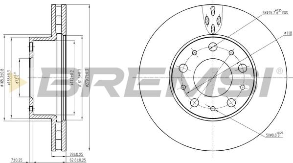 Bremsi CD7800V - Brake Disc autospares.lv