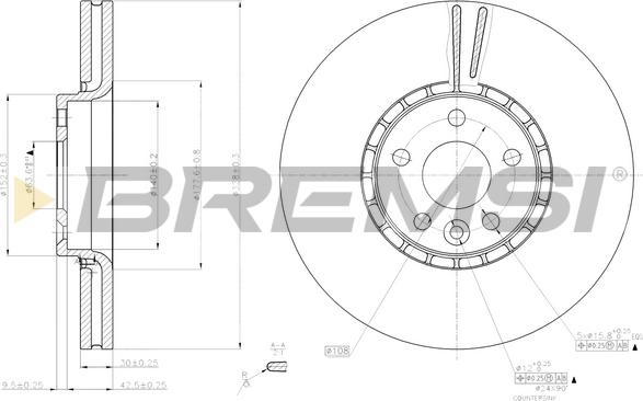 Bremsi CD7801V - Brake Disc autospares.lv