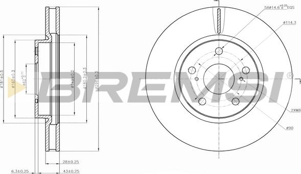 Bremsi CD7814V - Brake Disc autospares.lv