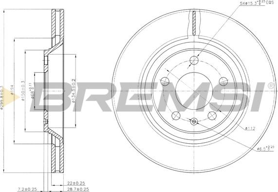 Bremsi CD7889V - Brake Disc autospares.lv