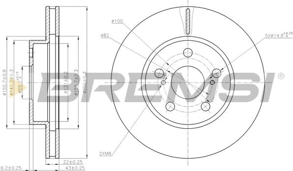 Bremsi CD7886V - Brake Disc autospares.lv