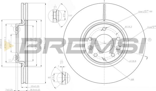 Bremsi CD7880V - Brake Disc autospares.lv