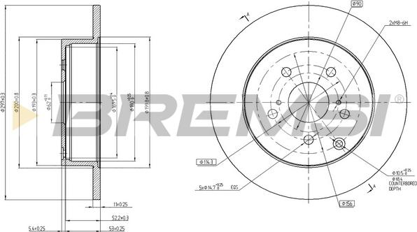 Bremsi CD7881S - Brake Disc autospares.lv