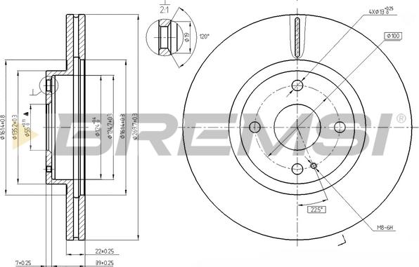 Bremsi CD7839V - Brake Disc autospares.lv