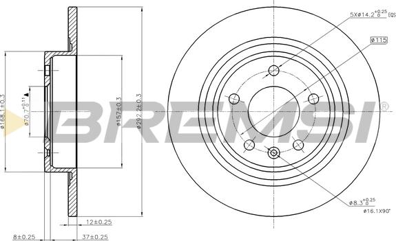 Bremsi CD7871S - Brake Disc autospares.lv