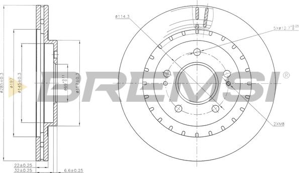 Bremsi CD7399V - Brake Disc autospares.lv