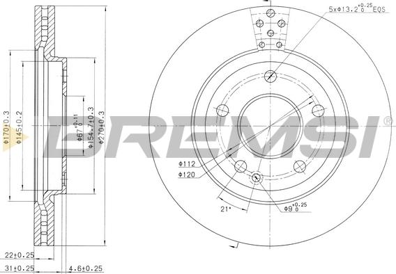 Bremsi CD7363V - Brake Disc autospares.lv