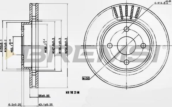 Bremsi CD7309V - Brake Disc autospares.lv