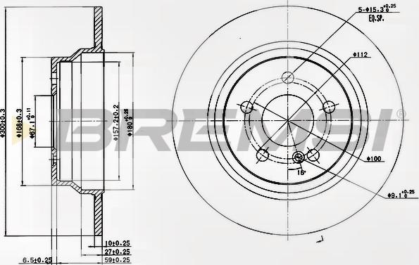 Bremsi CD7308S - Brake Disc autospares.lv