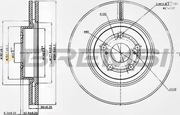 Bremsi CD7315V - Brake Disc autospares.lv