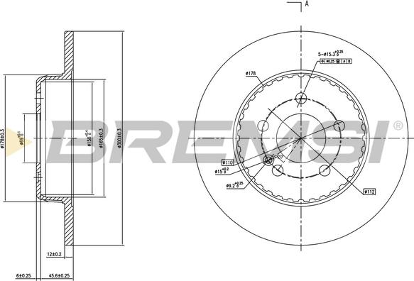 Bremsi CD7317S - Brake Disc autospares.lv