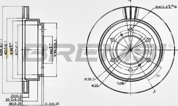 Bremsi CD7385V - Brake Disc autospares.lv