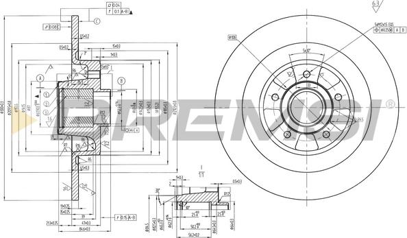 Bremsi CD7386S - Brake Disc autospares.lv