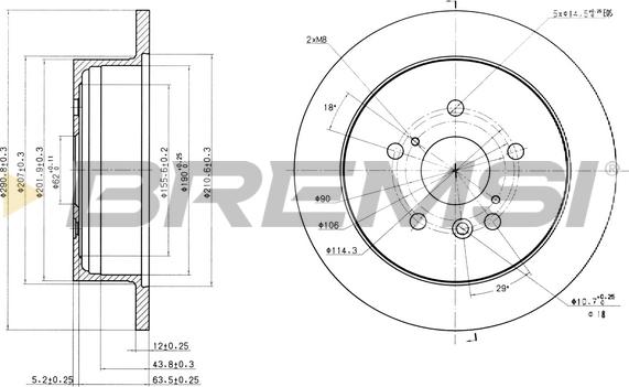 Bremsi CD7380S - Brake Disc autospares.lv