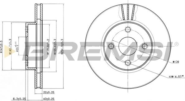 Bremsi CD7335V - Brake Disc autospares.lv