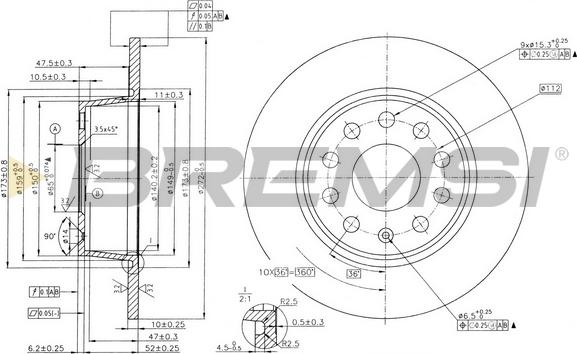 Bremsi CD7328S - Brake Disc autospares.lv