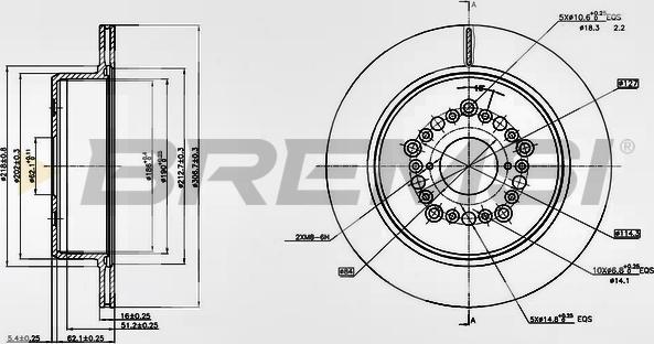 Bremsi CD7375V - Brake Disc autospares.lv