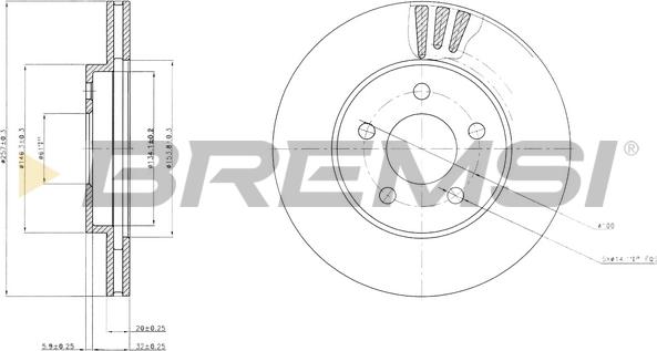 Bremsi CD7376V - Brake Disc autospares.lv