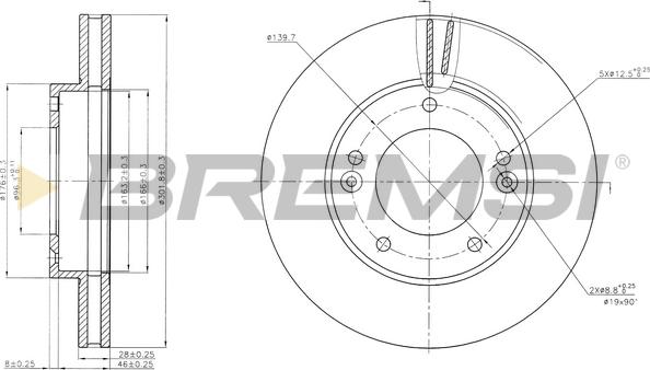 Bremsi CD7290V - Brake Disc autospares.lv