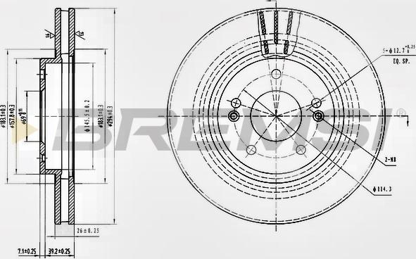 Bremsi CD7292V - Brake Disc autospares.lv