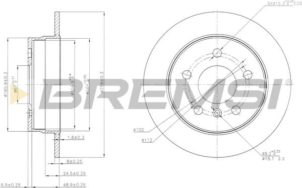 Bremsi CD7258S - Brake Disc autospares.lv