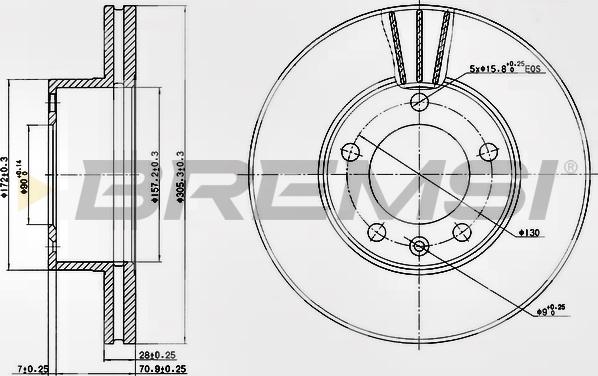 Bremsi CD7217V - Brake Disc autospares.lv